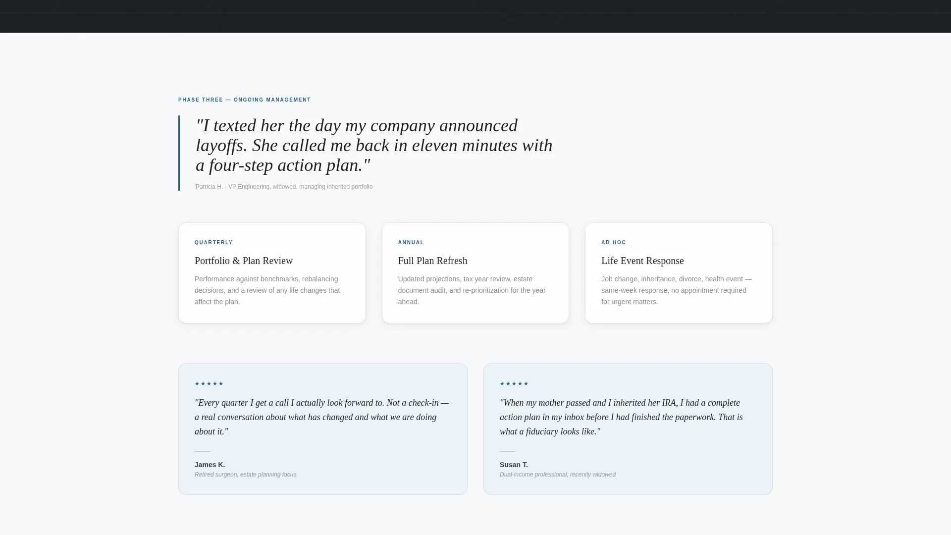 Financial Planner Reviews Website Template