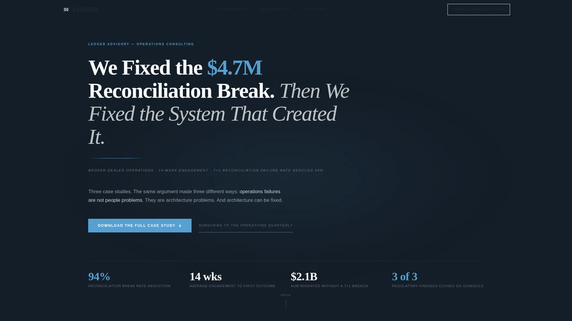 Financial Services Consulting Portfolio Website Template