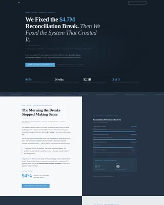 Financial Services Consulting Portfolio Website Template