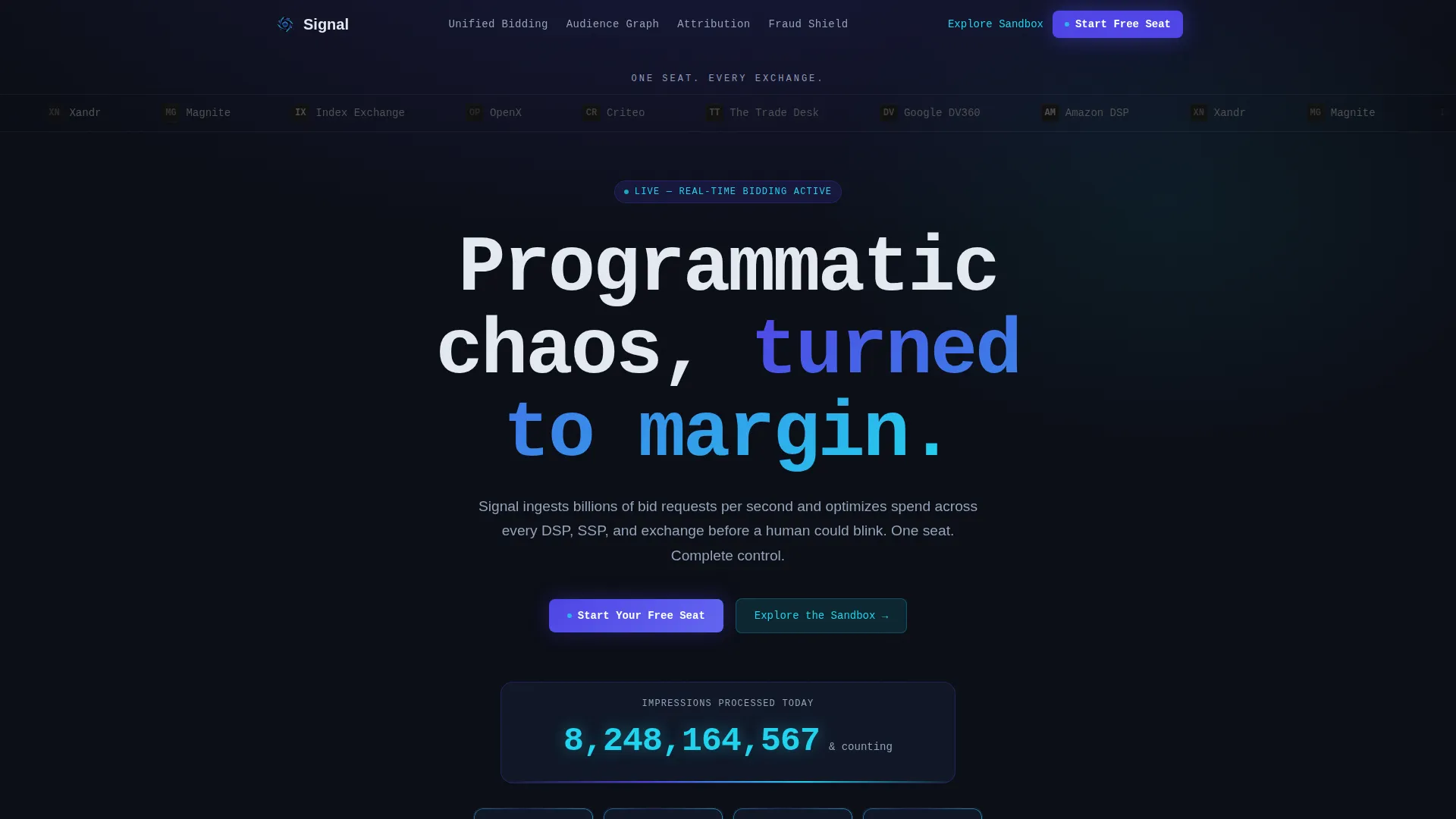 Adtech Landing Page Template for Enterprise Platforms