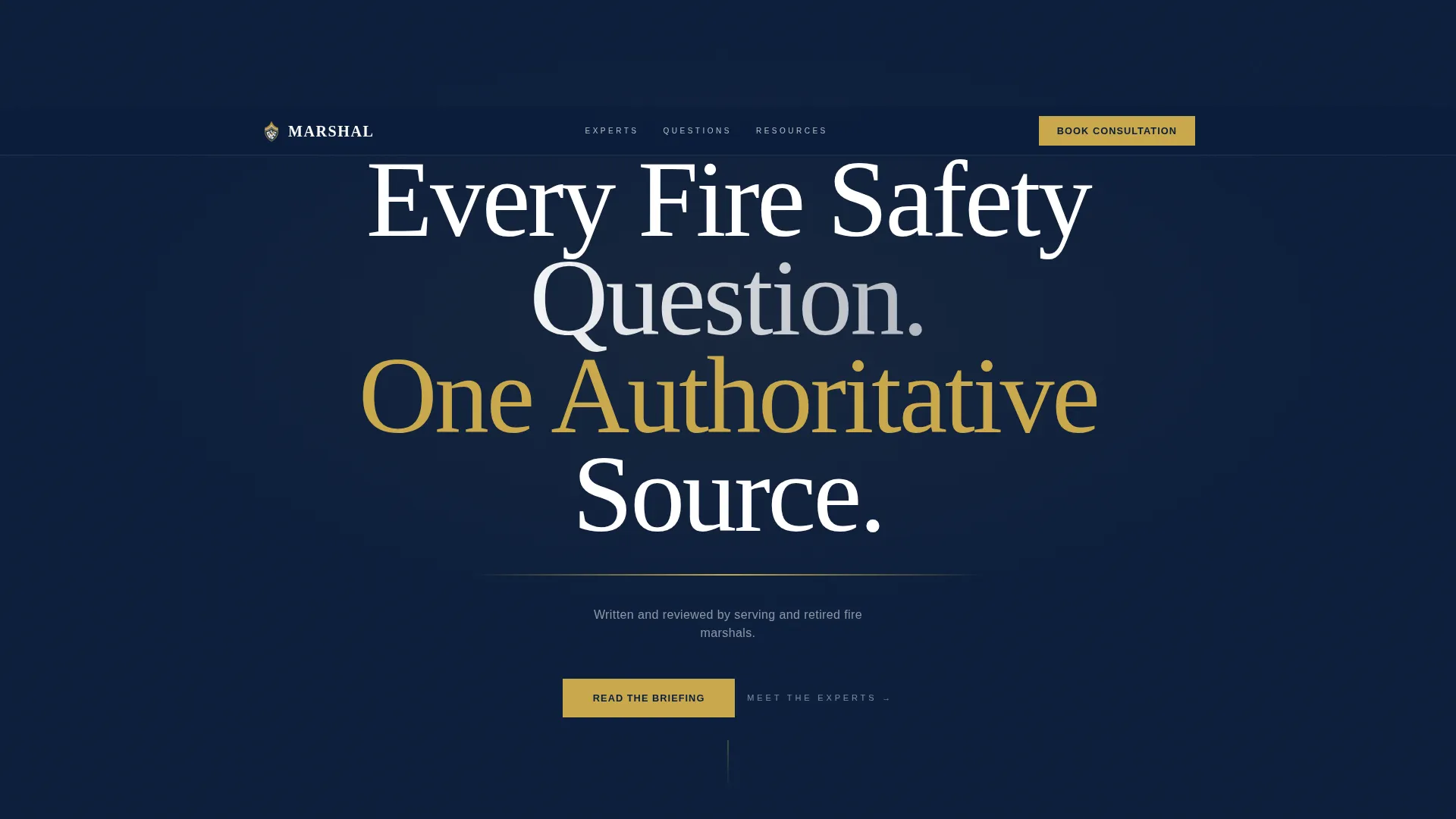 Fire Marshal Specialist Booking Website Template