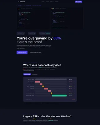 Adtech Pre-Seed Startup Landing Page Template