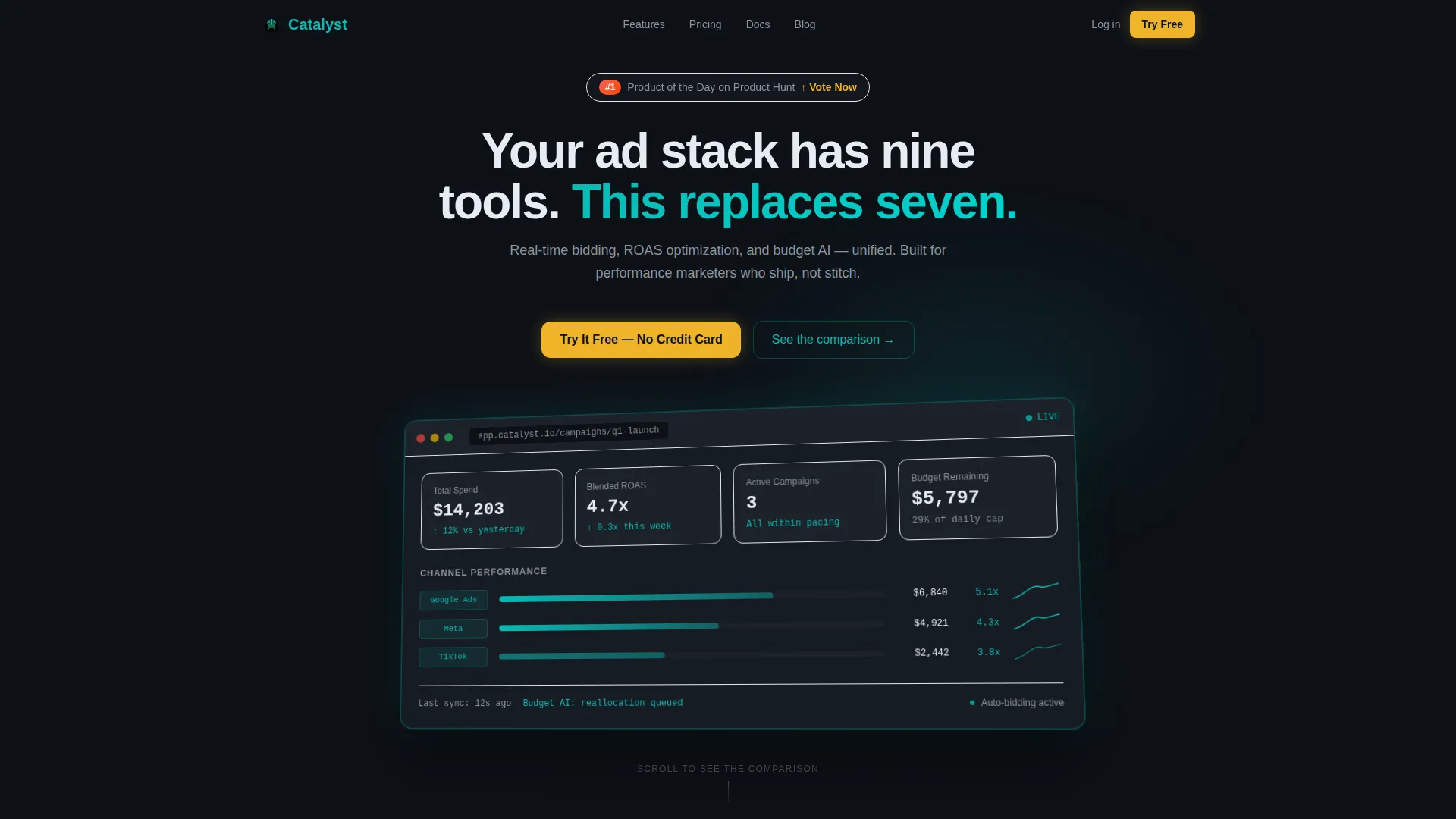 Adtech Comparison Landing Page Template