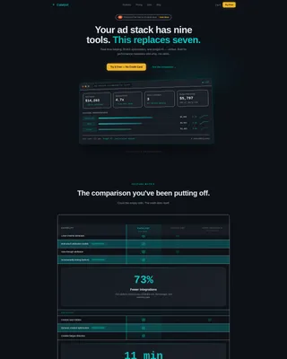 Adtech Comparison Landing Page Template