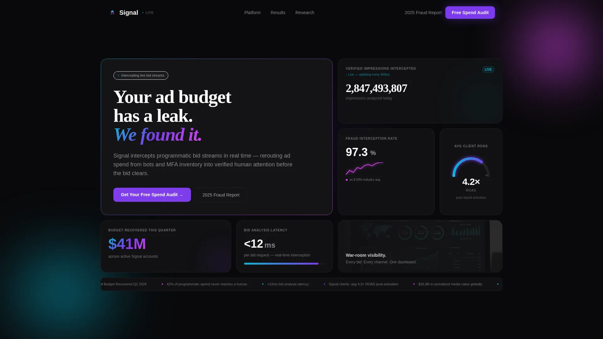 Adtech Bento Grid Landing Page Template