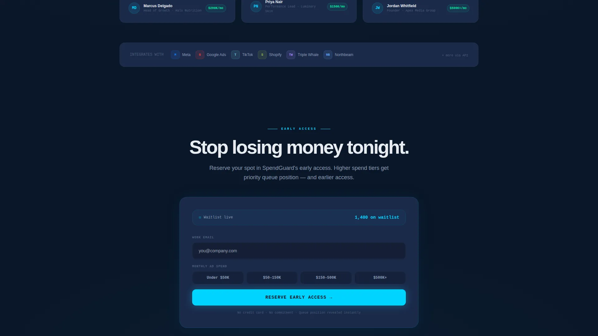 Adtech Waitlist Landing Page Template