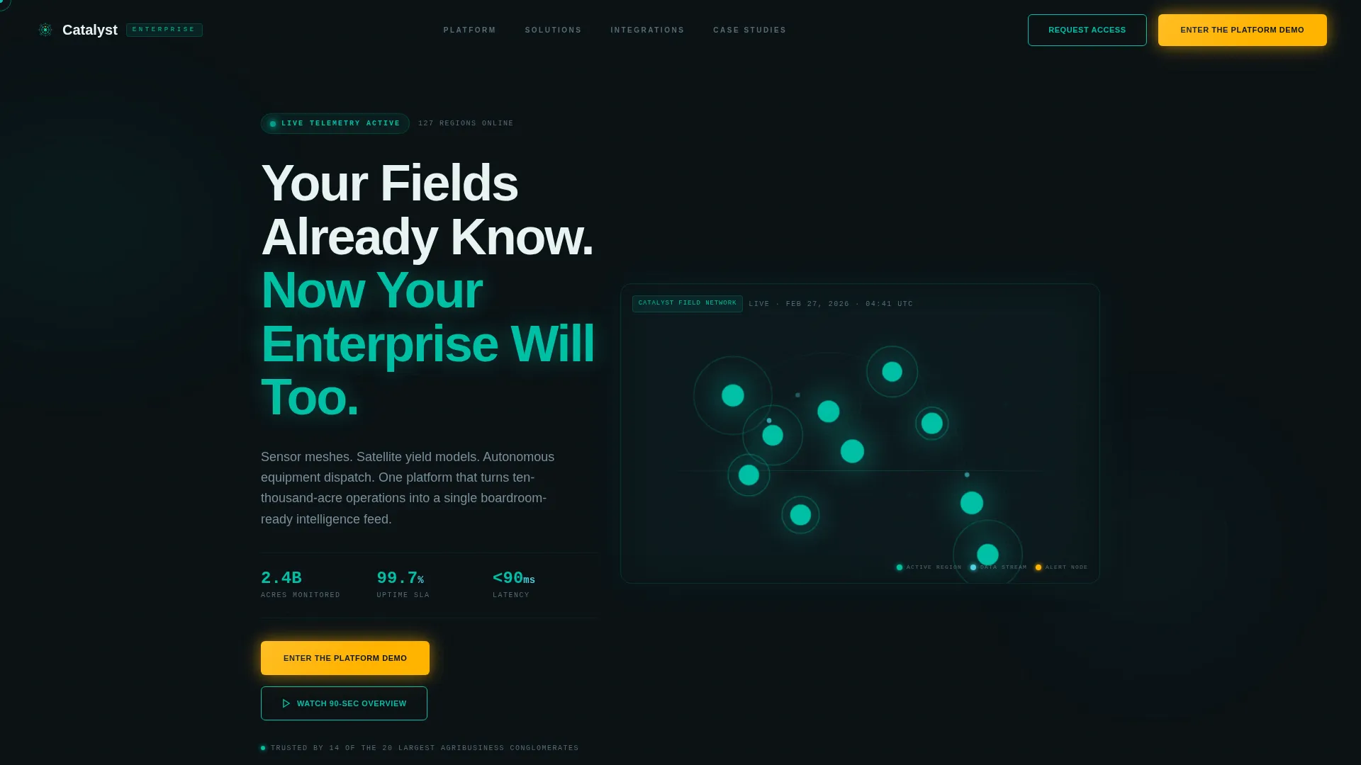 Agtech Enterprise Landing Page Template