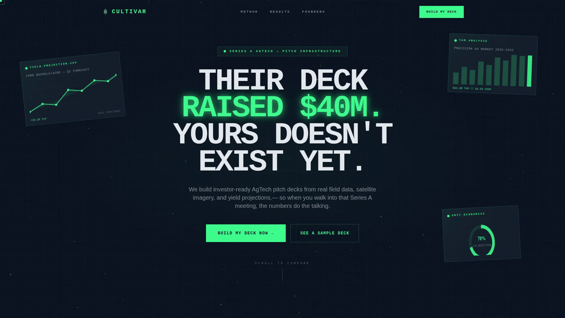 AgTech Pitch Deck Landing Page Template