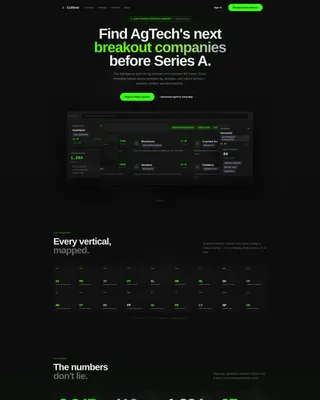 AgTech Seed Stage Startup Directory Landing Page