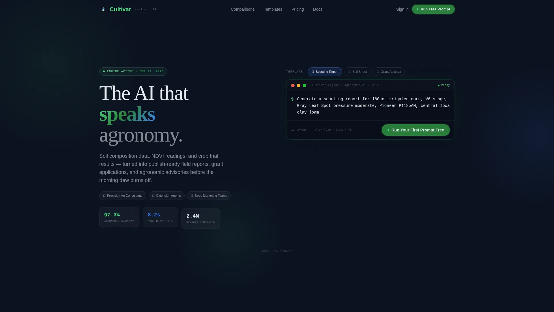 Farm Tech Landing Page Template