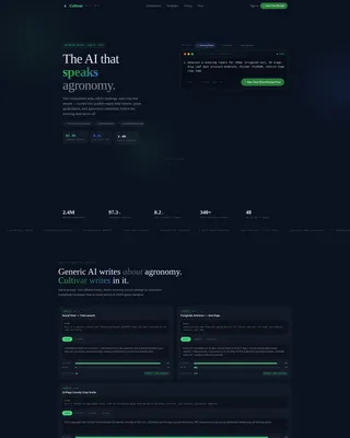 Farm Tech Landing Page Template