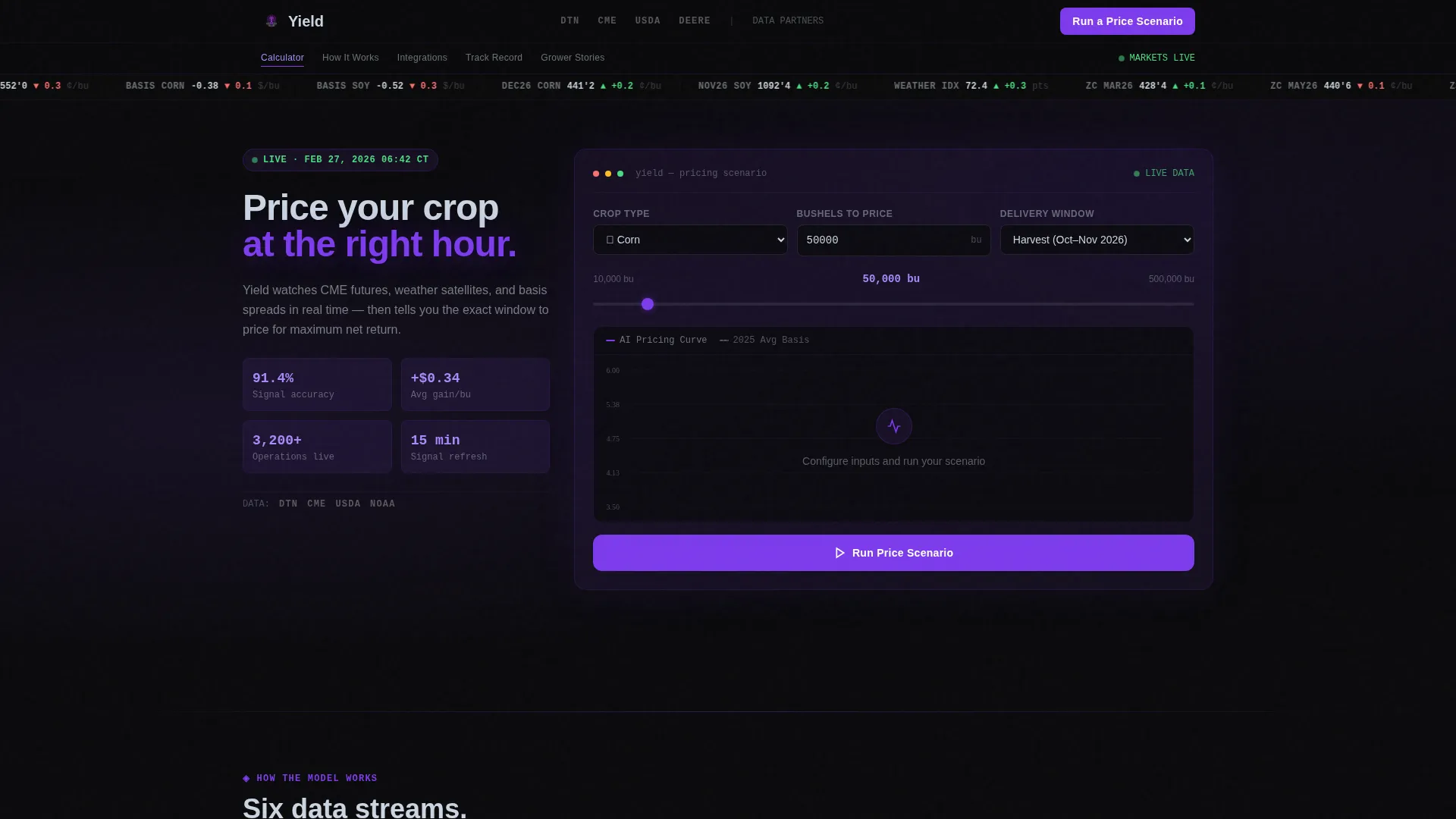 AI for Agriculture Pricing Website Template