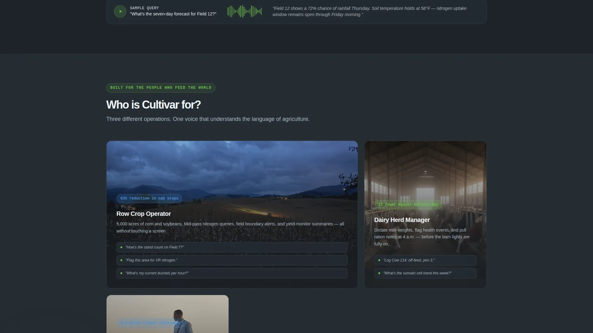 Agriculture AI Voice Assistant Landing Page