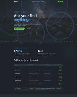 Agriculture AI Voice Assistant Landing Page