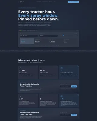 Agriculture Vertical SaaS Booking Website Template