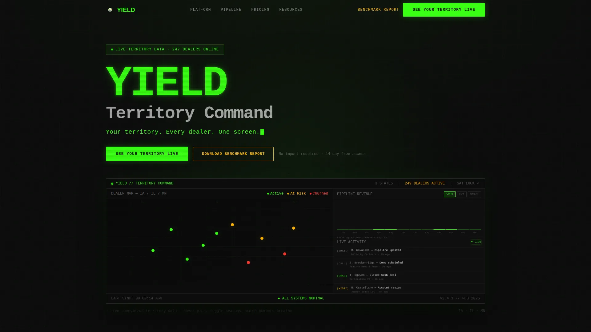 Agriculture CRM Dashboard Landing Page Template
