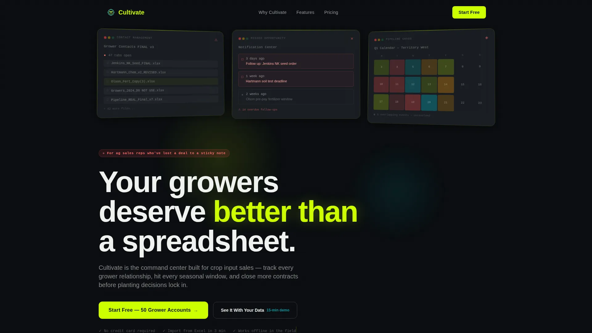 Agriculture Client Management Landing Page Template