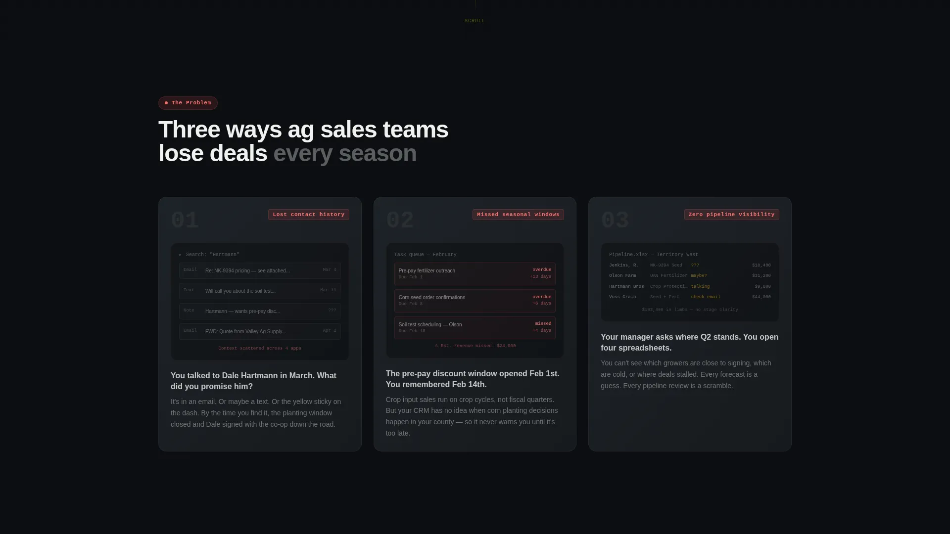 Agriculture Client Management Landing Page Template
