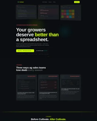 Agriculture Client Management Landing Page Template