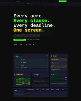 Agriculture Contract Management Landing Page Template