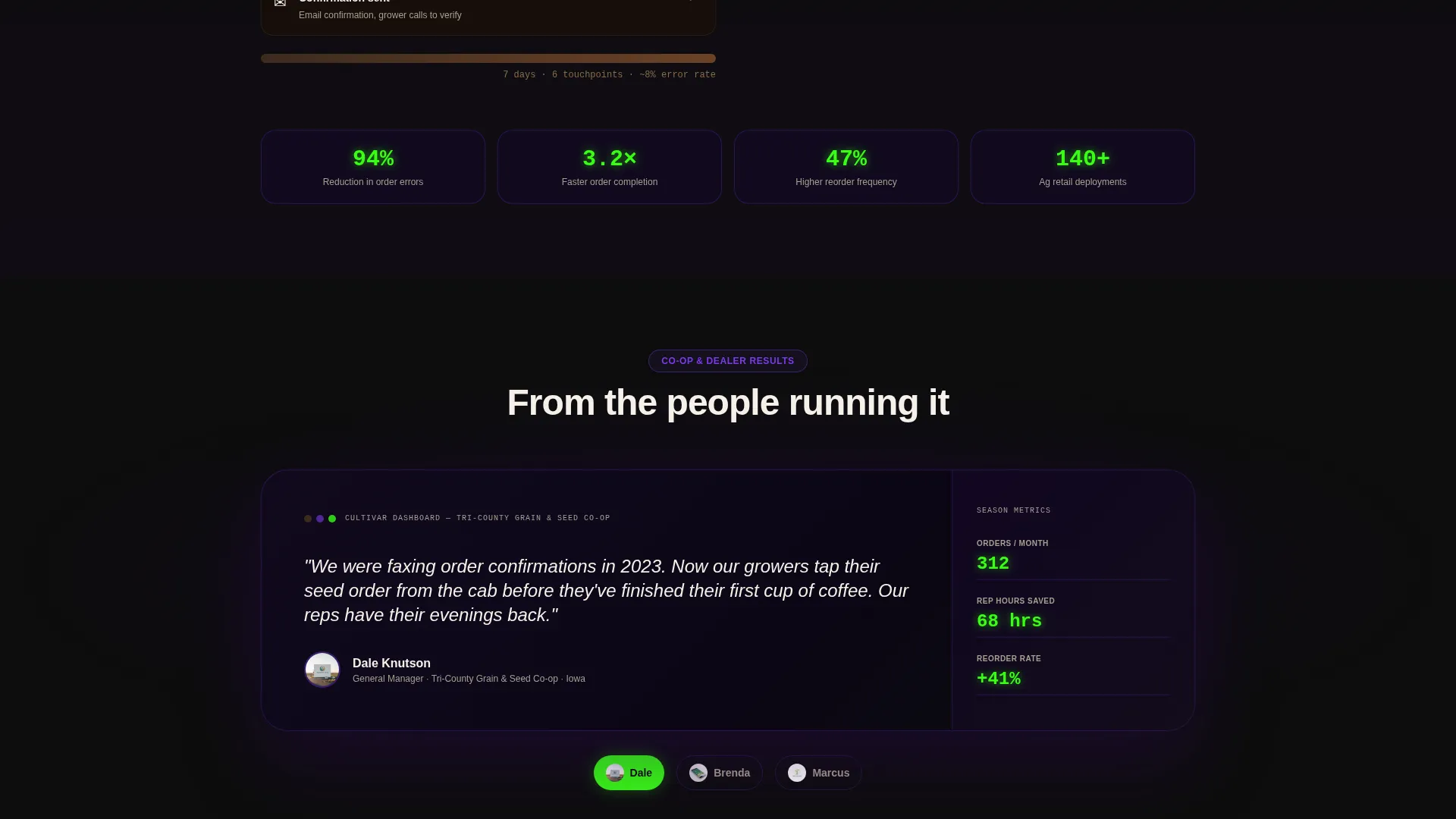 Agriculture Digital Menu Landing Page Template