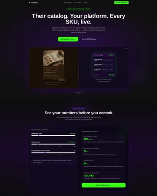 Agriculture Digital Menu Landing Page Template