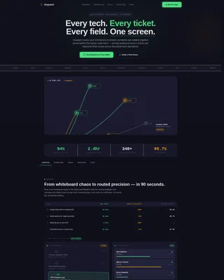 Agriculture Field Service Management Landing Page