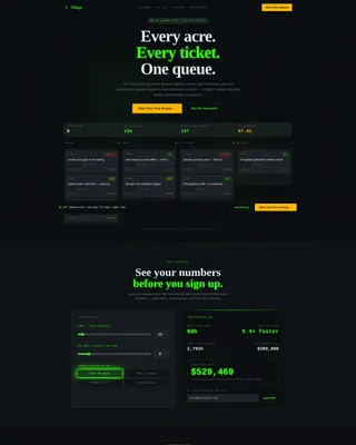 Agriculture Help Desk & Ticketing Landing Page Template