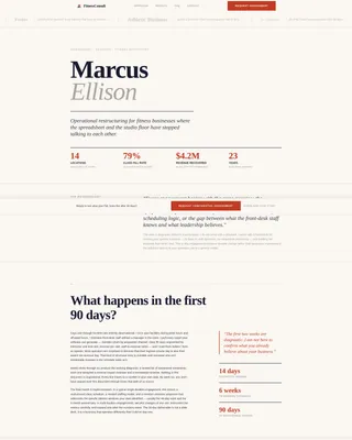 Fitness Consulting FAQ Website Template