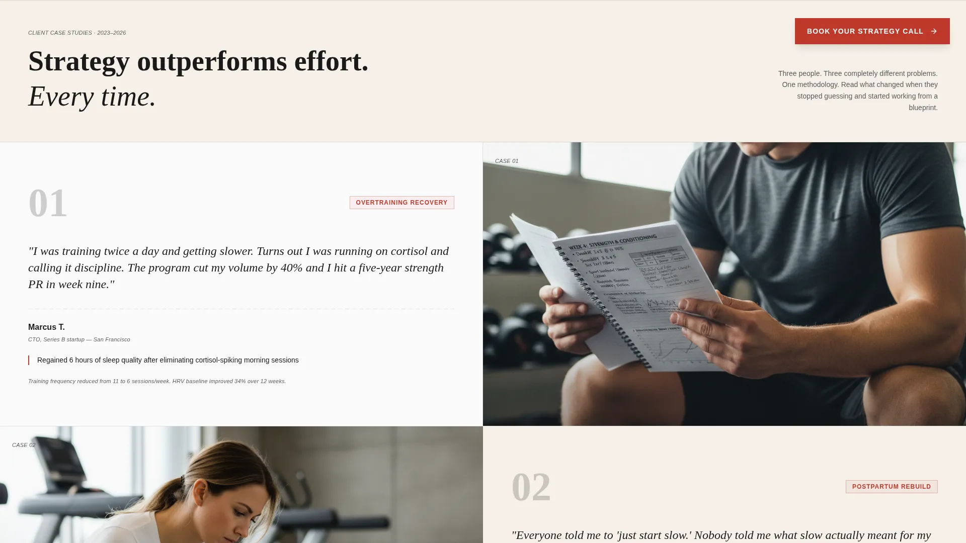 Fitness Consulting Specialist Booking Website Template