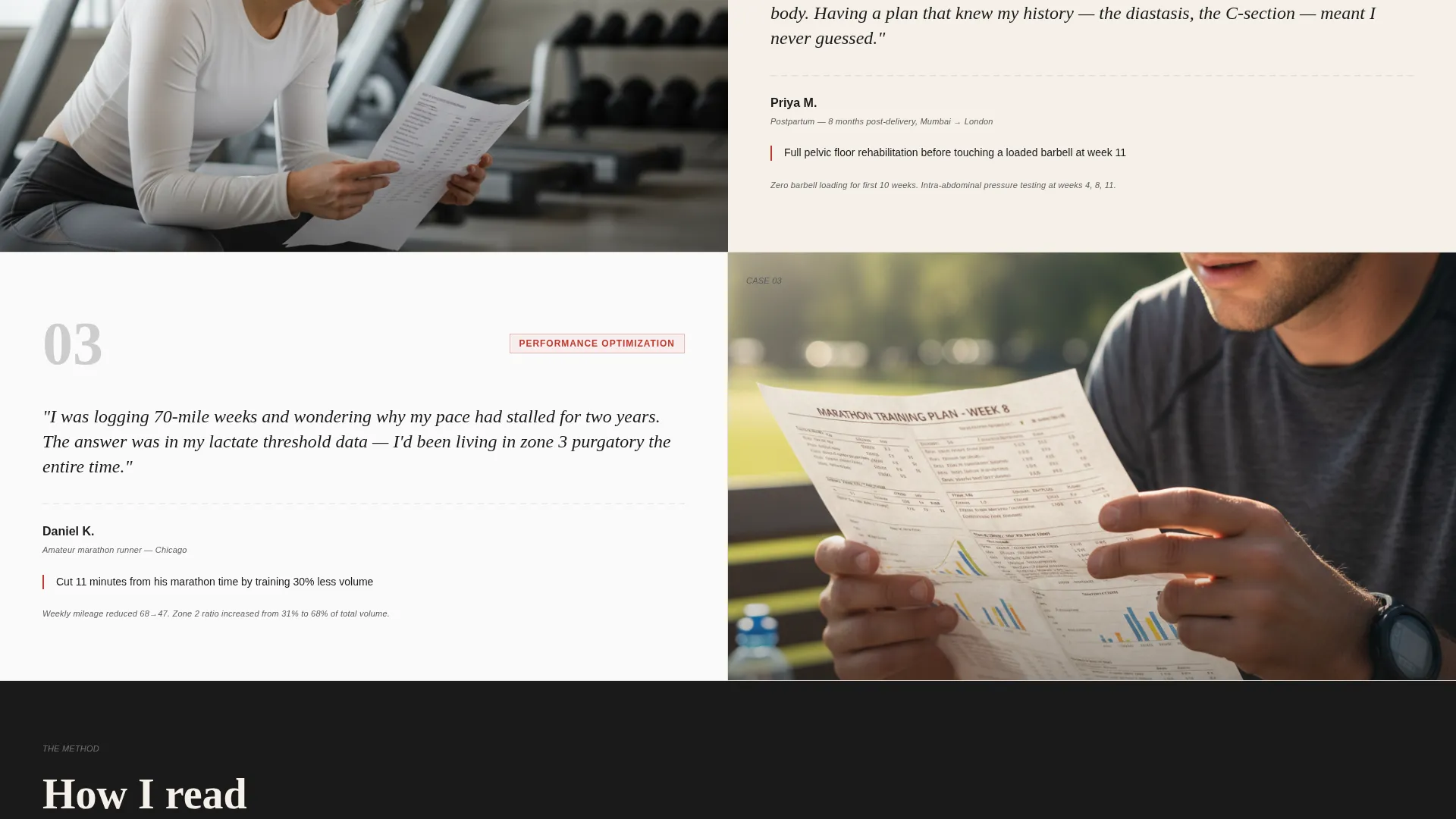 Fitness Consulting Specialist Booking Website Template