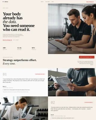 Fitness Consulting Specialist Booking Website Template