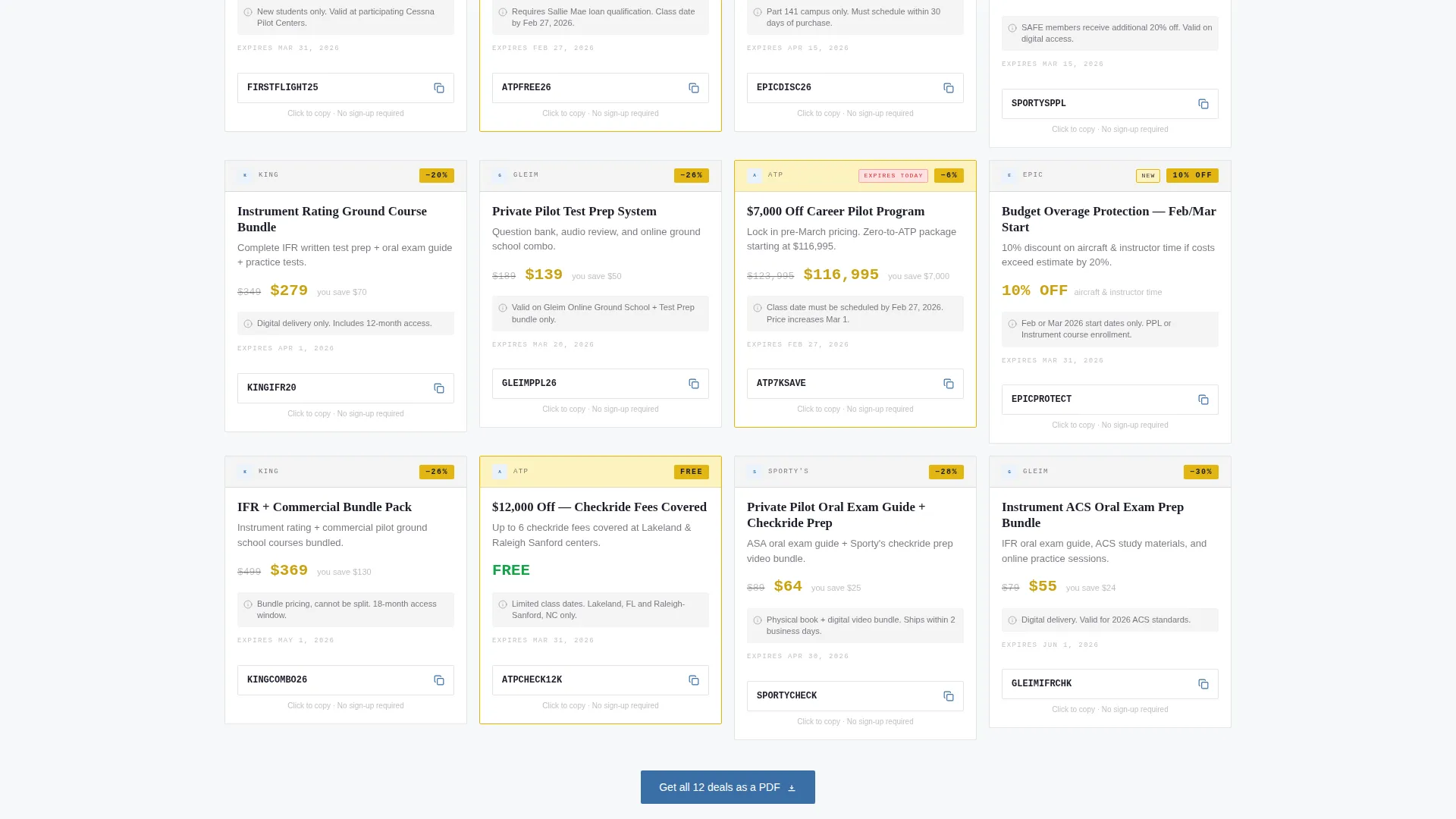 Flight School Marketing Pricing Website Template