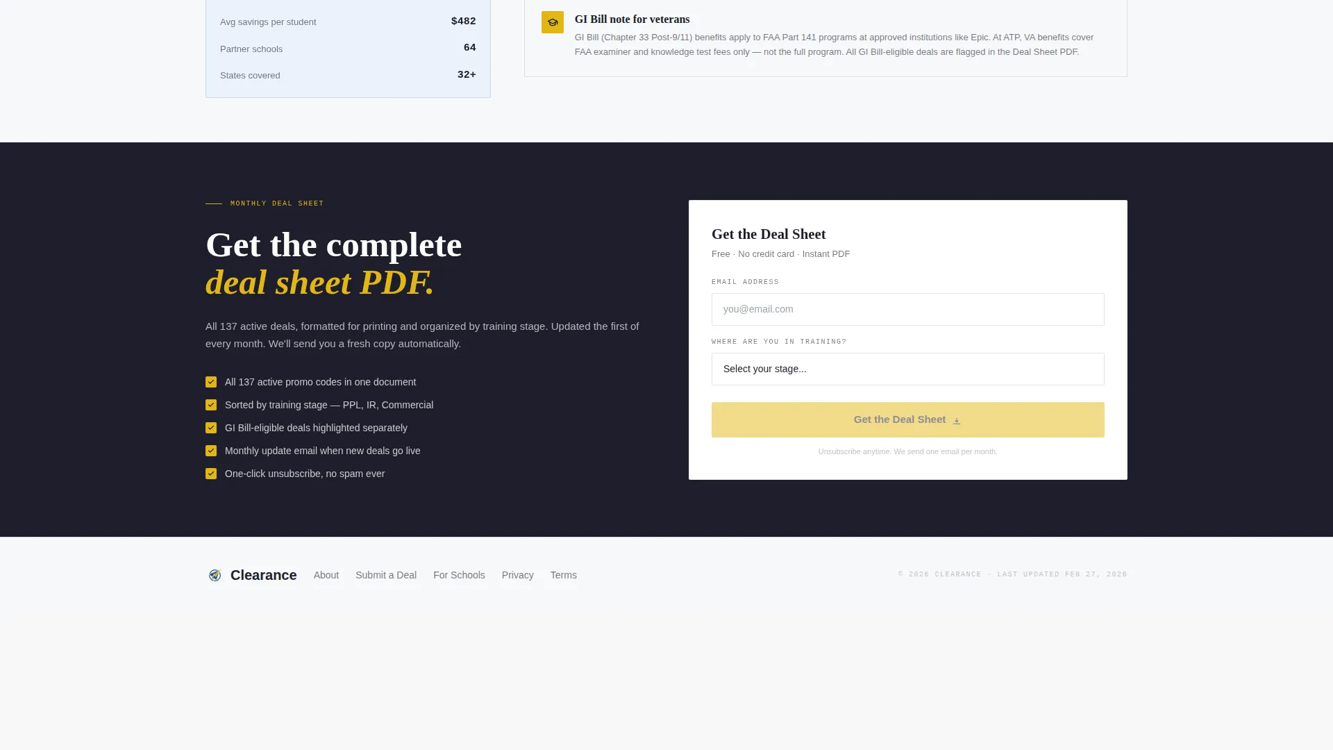 Flight School Marketing Pricing Website Template