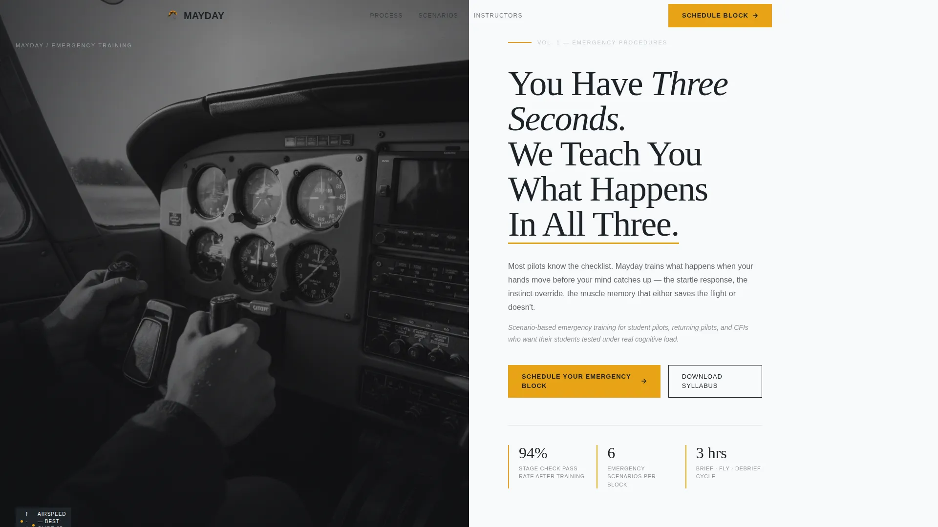 Flight School Marketing Specialist Booking Website Template