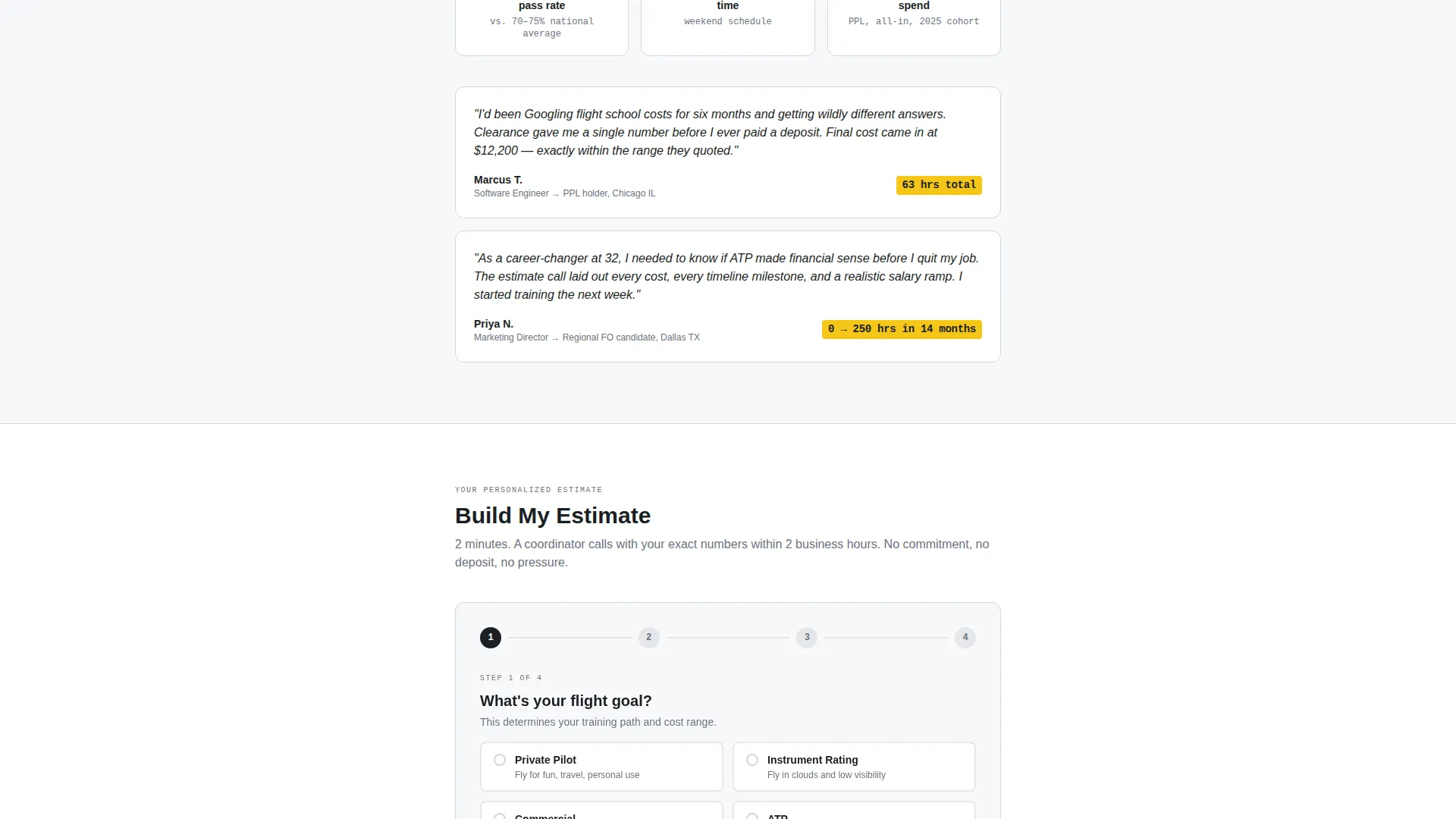 Flight School Marketing FAQ Website Template
