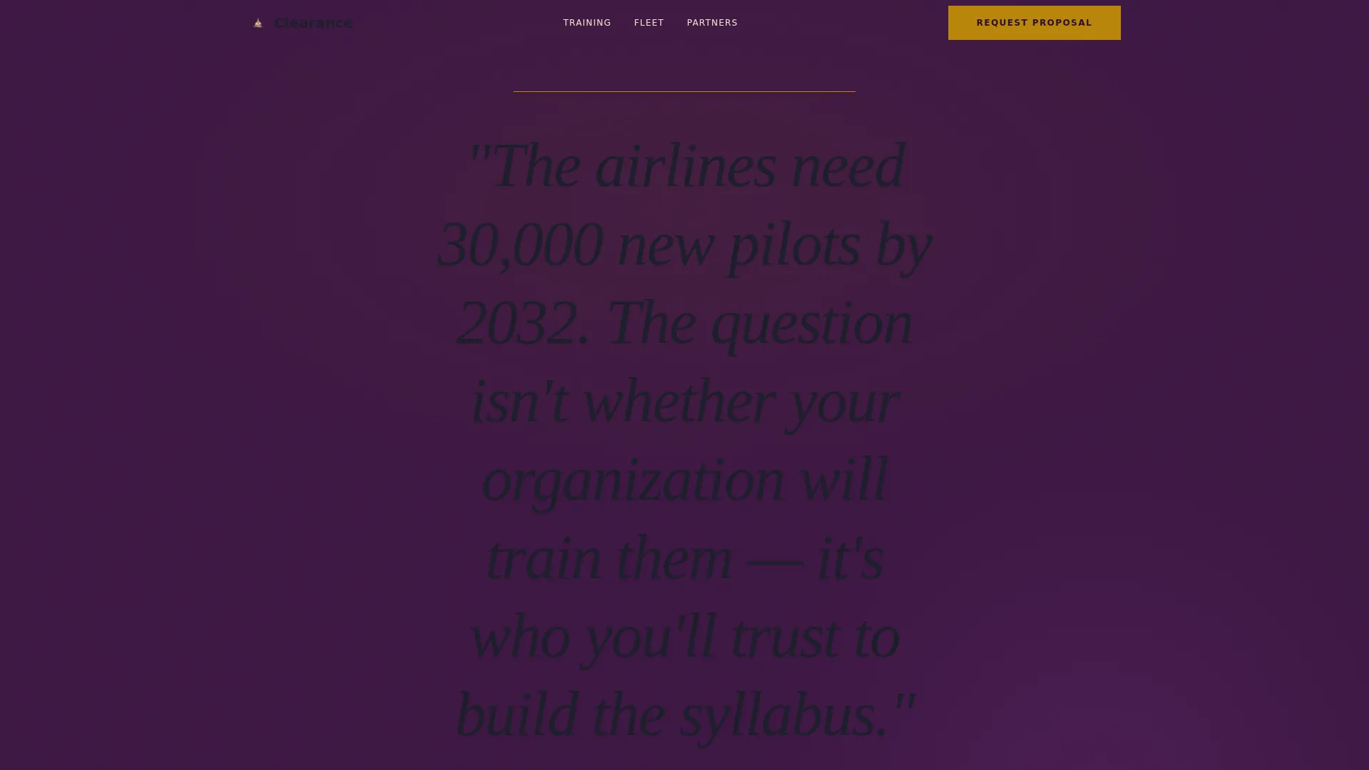 Comprehensive Pilot Training Landing Page Template