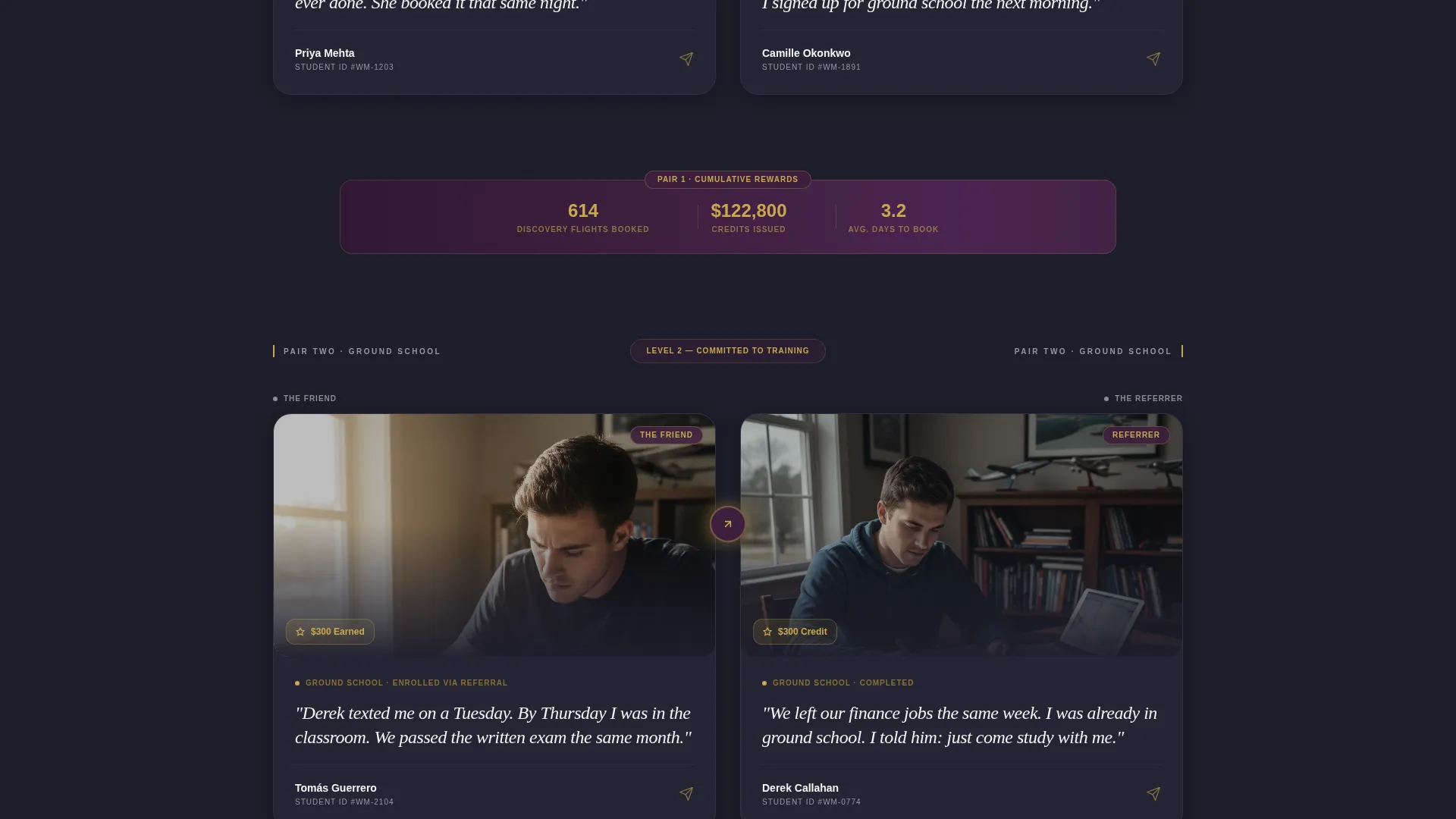 Flight School Marketing Booking Website Template