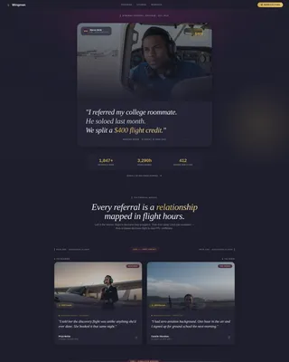 Flight School Marketing Booking Website Template