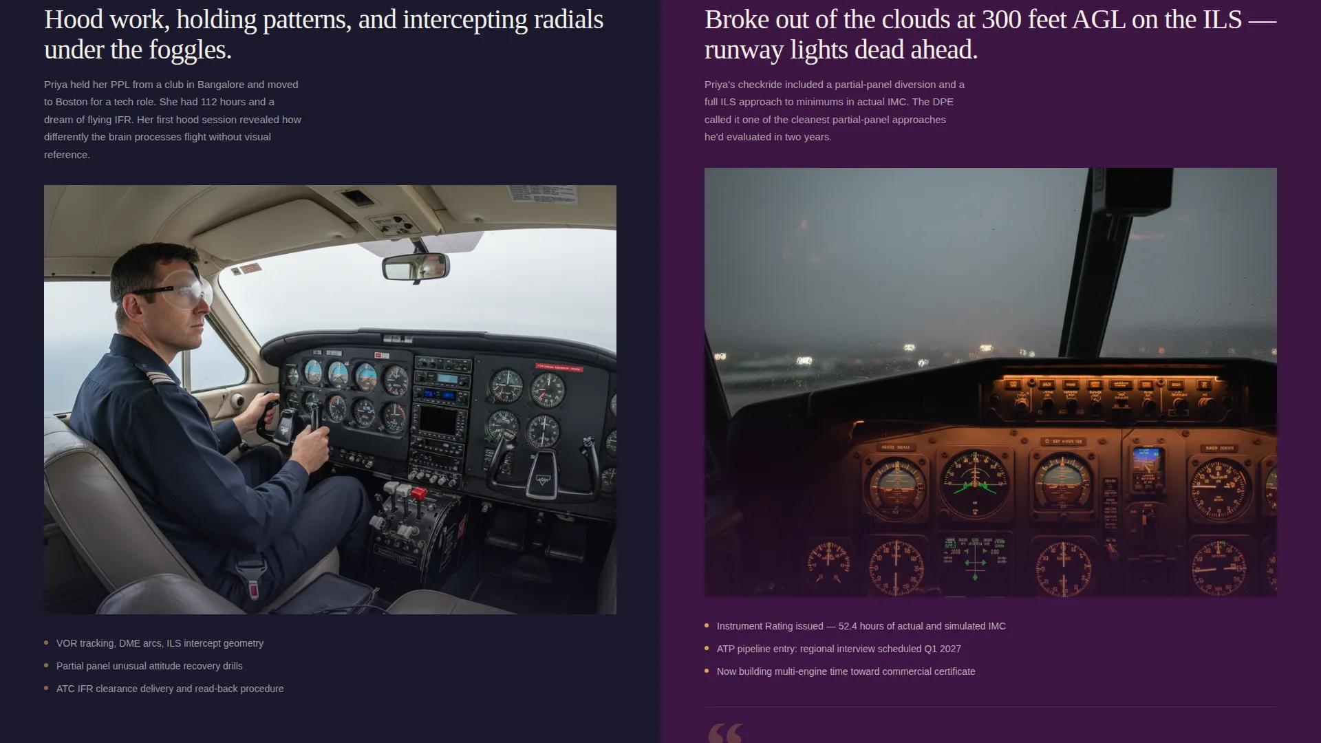 Flight School Marketing Advanced Booking Website Template