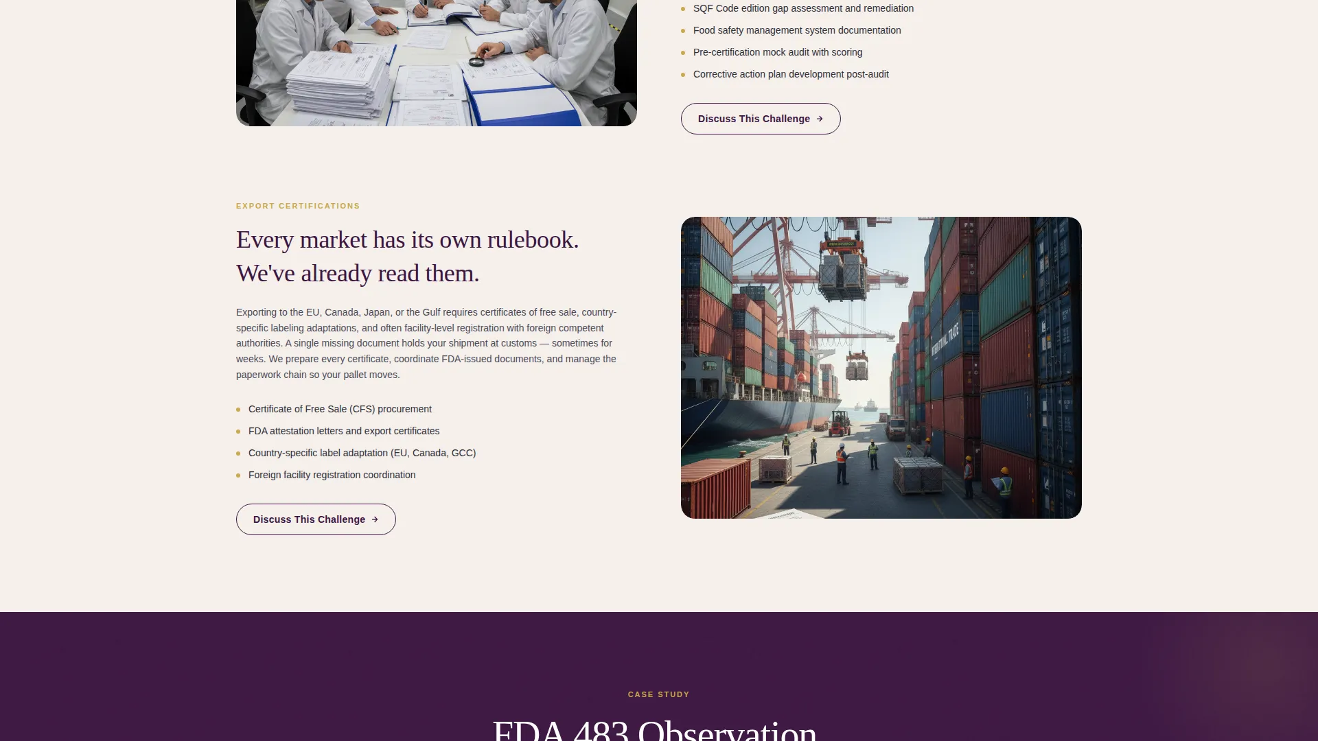 Food & Beverage Consulting Directory Website Template
