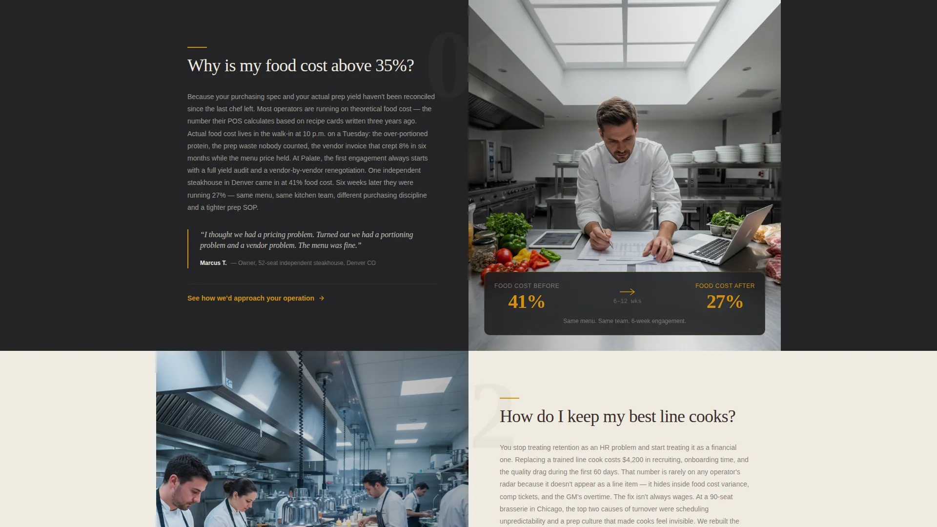 Food & Beverage Consulting FAQ Website Template