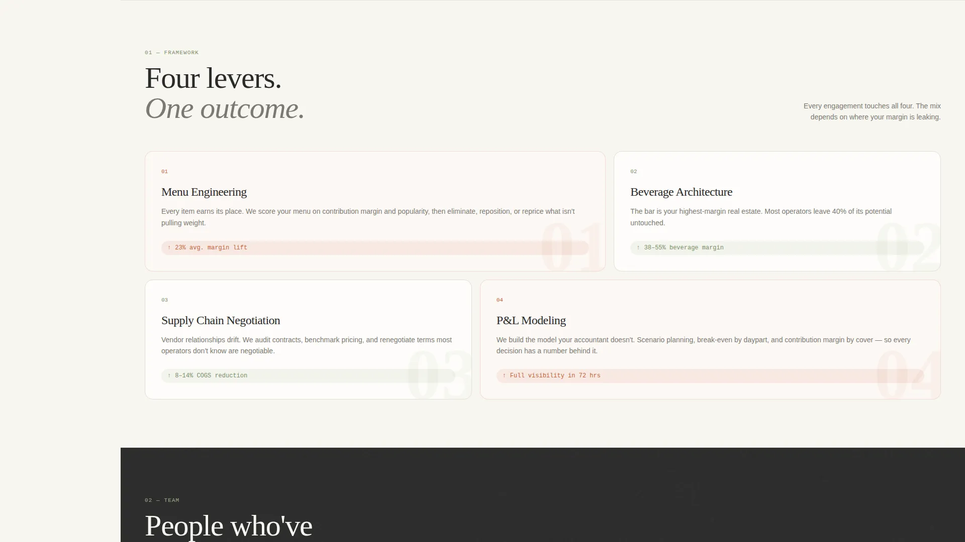Food & Beverage Consulting Specialist Booking Website Template