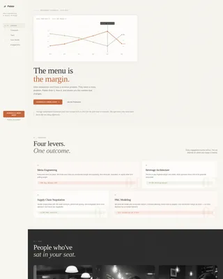Food & Beverage Consulting Specialist Booking Website Template