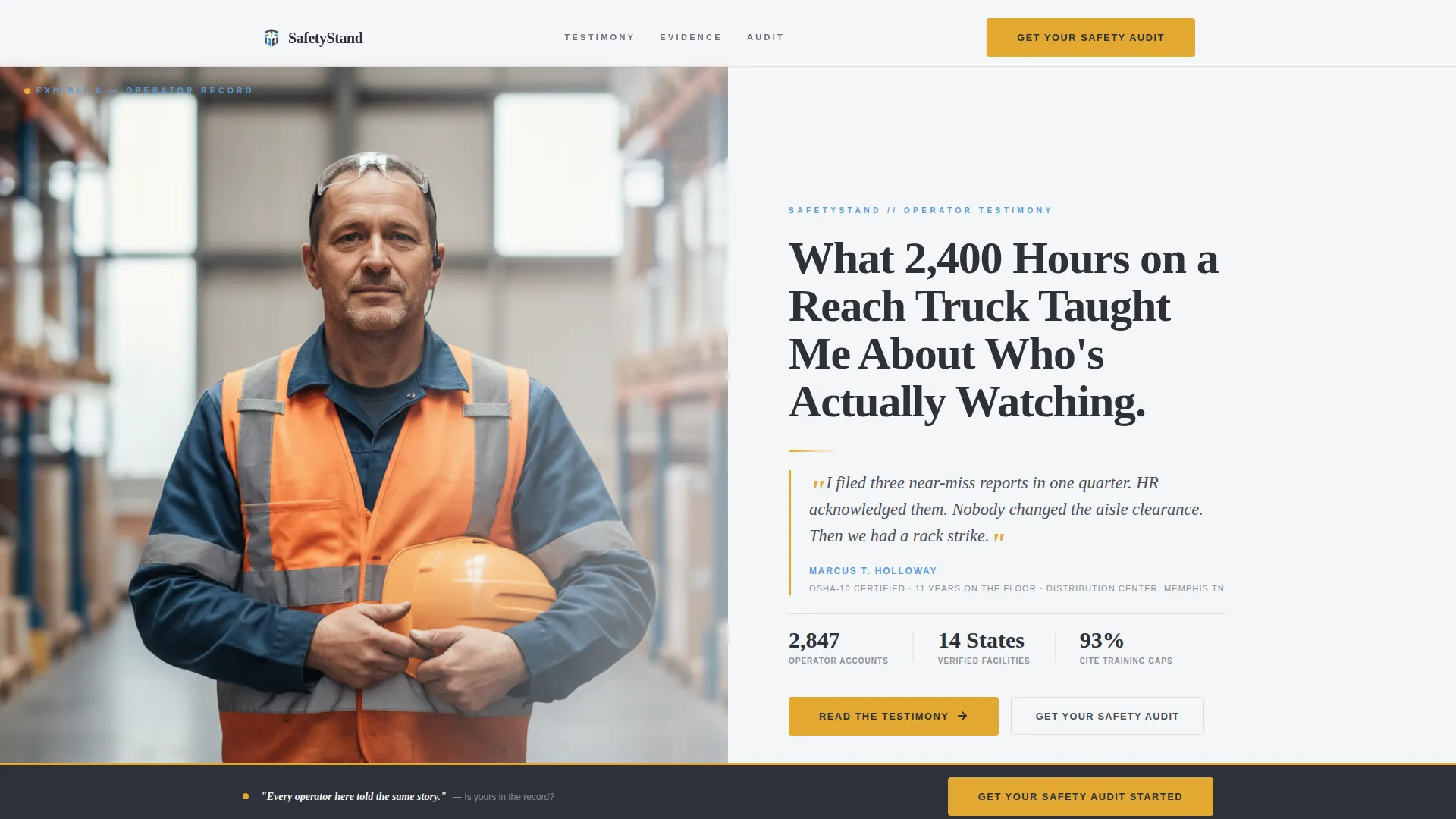 Forklift Operator Specialist Reviews Website Template