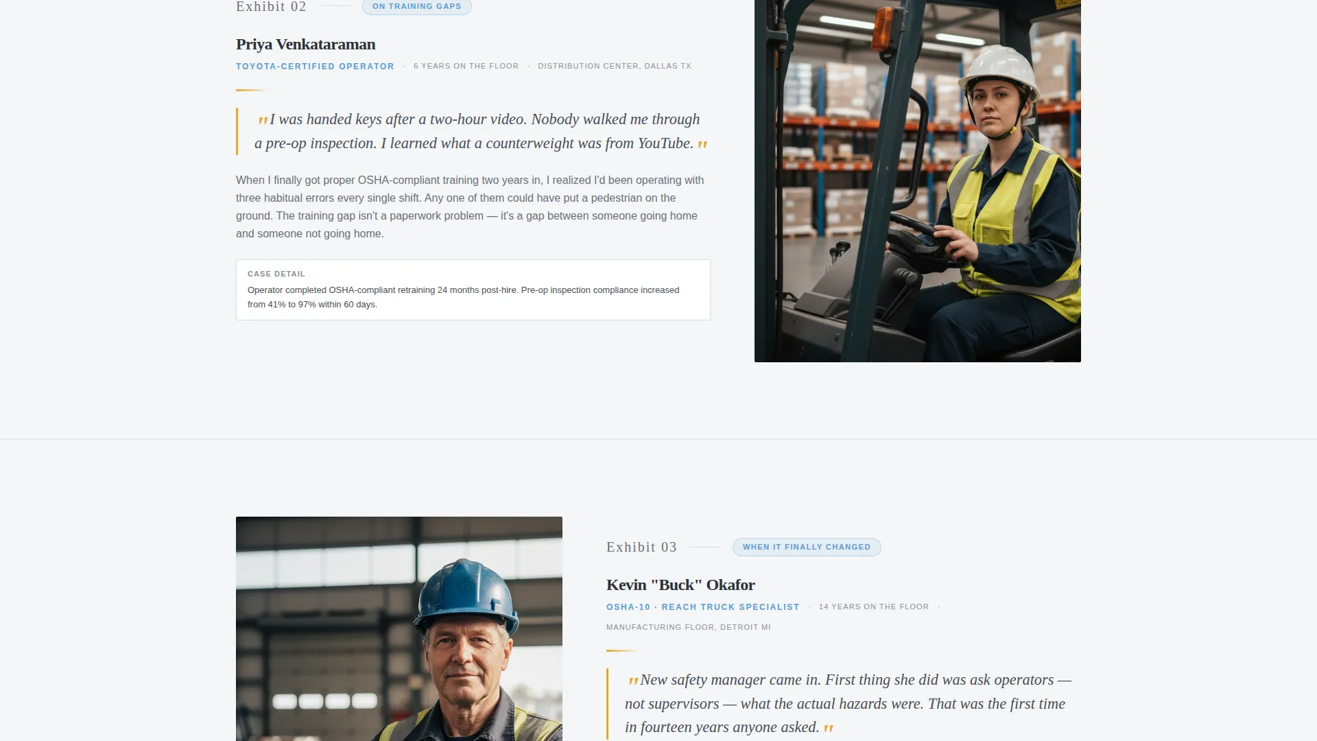 Forklift Operator Specialist Reviews Website Template