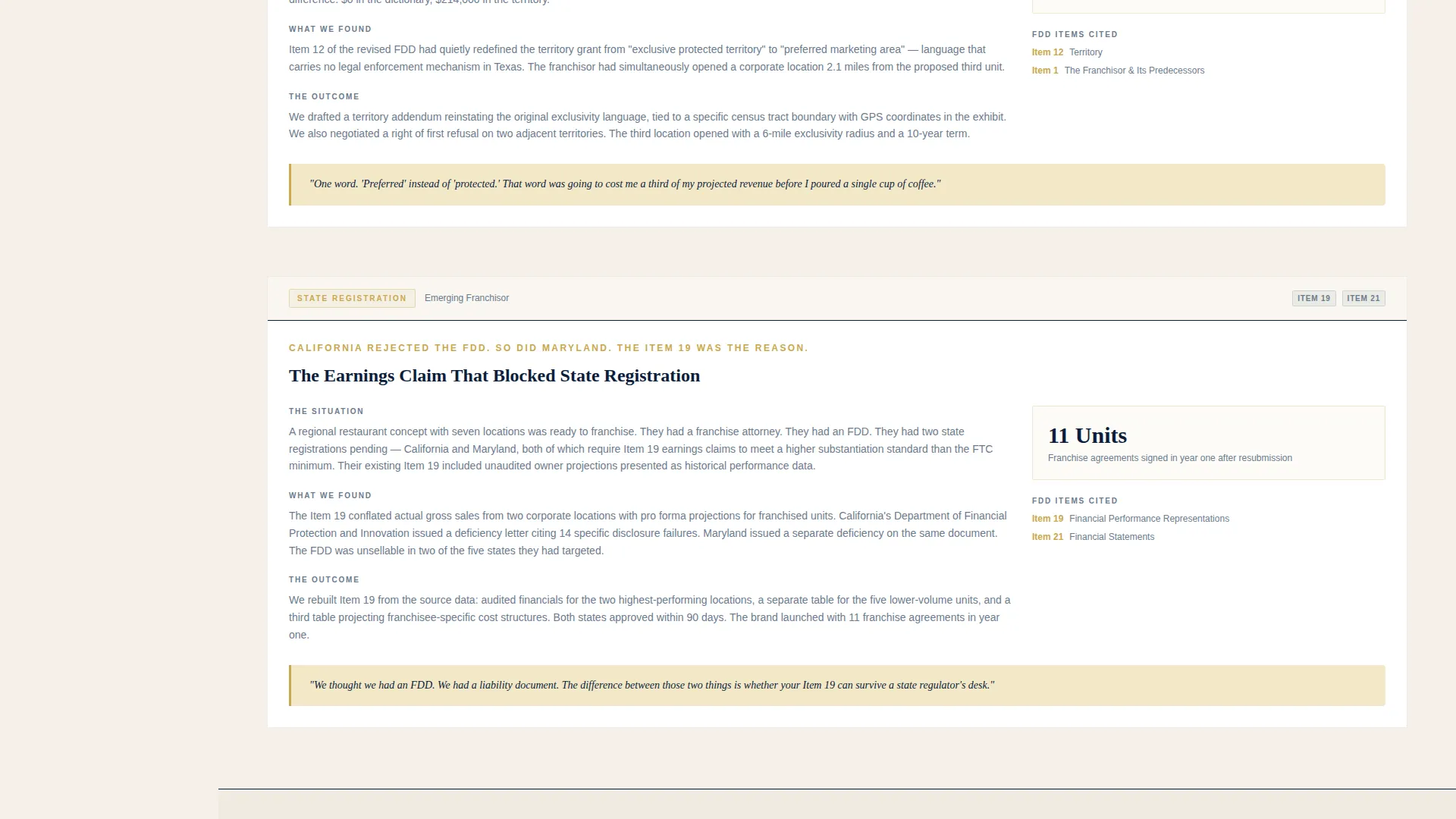 Franchise Consulting Advanced Reviews Website Template