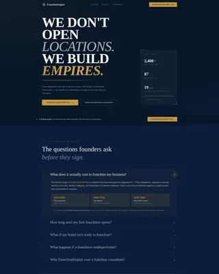 Franchise Consulting FAQ Website Template