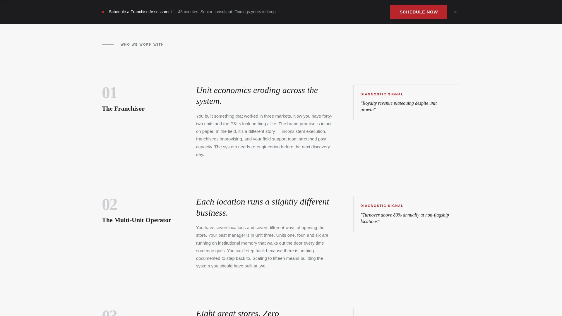 Franchise Consulting Specialist Booking Website Template
