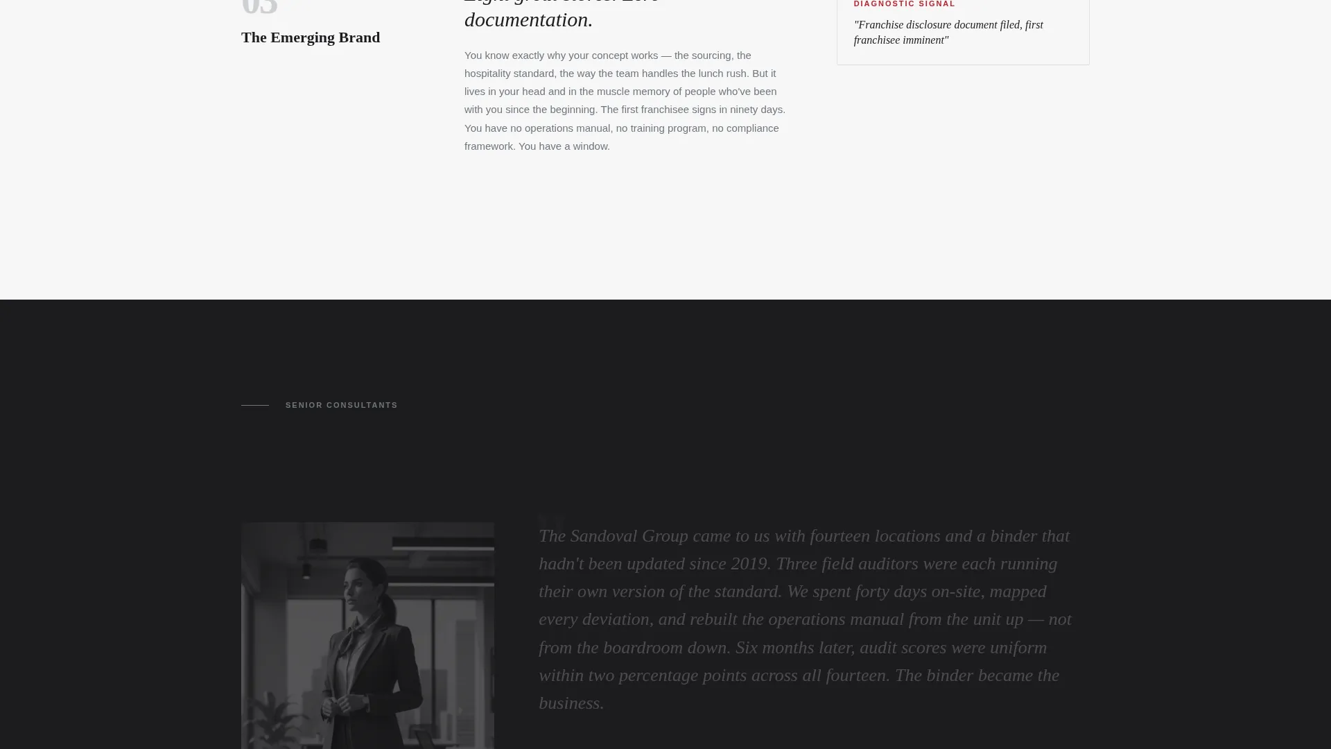 Franchise Consulting Specialist Booking Website Template